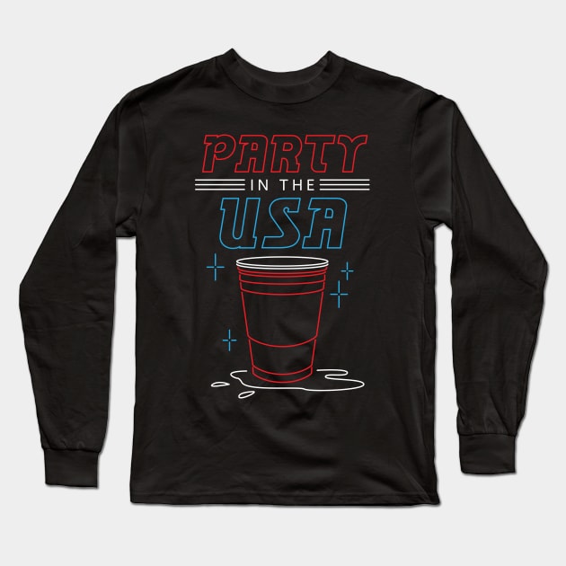 Party USA - 4th of July America Long Sleeve T-Shirt by fromherotozero